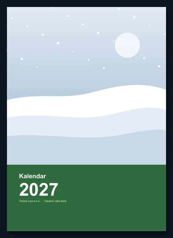 Ein Wandkalender, vom Workflow berechnet