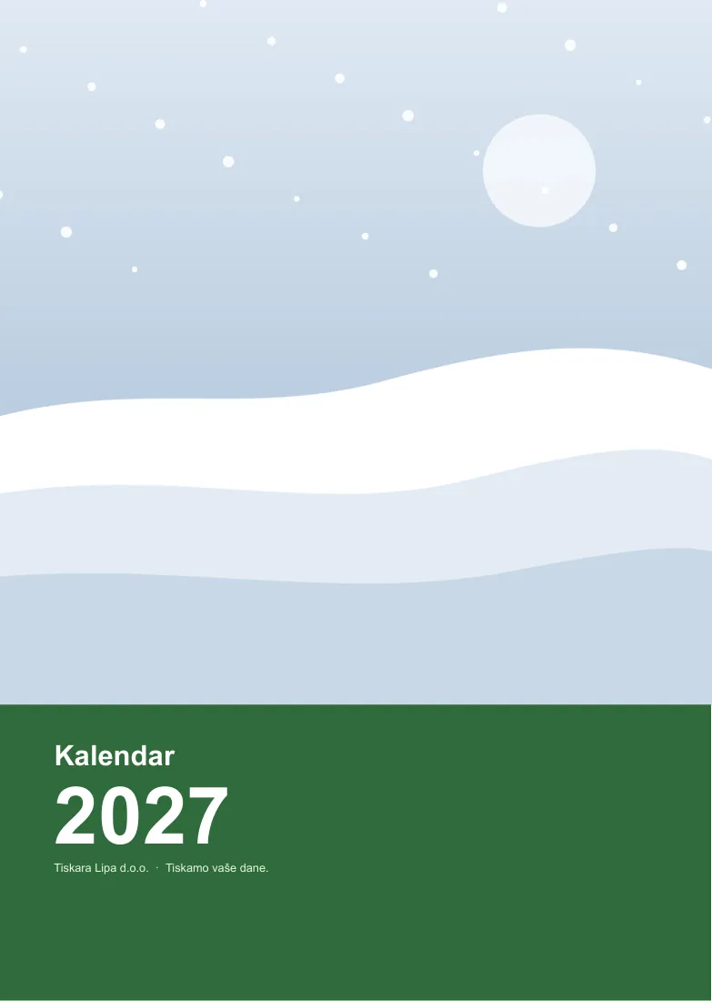 Calendario da parete 2027, copertina